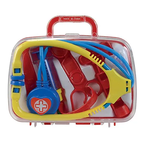 Simba 105545260 - Doktorkoffer, 2-Fach Sortiert, es Wird nur EIN Artikel geliefert, Arztkoffer, 5 Teile, 18x16cm, ab 3 Jahre