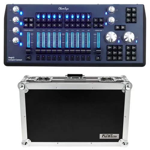 ChamSys MagicQ Compact Connect Lightcontroller - Kompakter Lichtcontroller mit leistungsstarken Funktionen, ideal für Live-Shows. Klein und leicht, perfekt für unterwegs mit USB-Anschluss und 2 DMX512-Ausgängen.