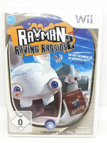 Rayman Raving Rabbids 2 (Nintendo Wii) - Versiegelt und Bewertet - Beliebtes Partyspiel von Ubisoft für Nintendo Wii, versiegelt und in Top-Zustand für Sammler und Fans.