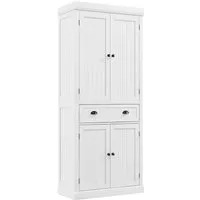 COSTWAY Küchenschrank 183cm - Moderner Buffetschrank aus Holz - Küchenregale mit großzügigem Stauraum: 1 große Schublade und 2 Doppeltürschränke, verstellbare Regale für flexible Aufbewahrung und ein stilvolles Design, das jede Küche aufwertet.