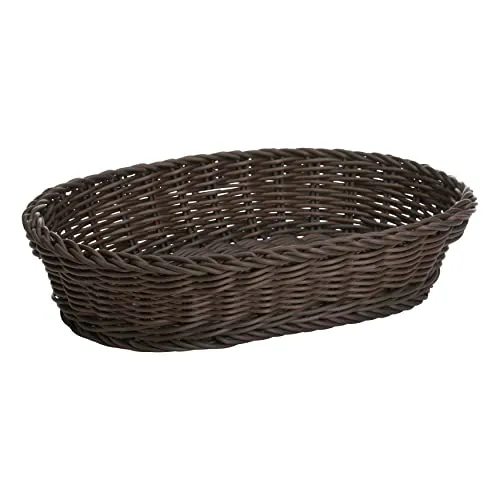 Westmark Großer Mehrzweck-Korb, Gastrotauglich, Oval, ca. 32 x 23 x 7 cm, Synthetikfaser, Saleen Edition, Braun, 02010706101