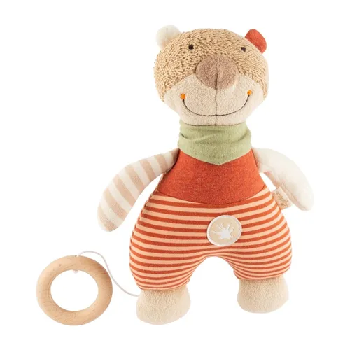 Sigikid Spieluhr Bär Braun - Spieluhr für Babys, aus 100% Baumwolle, ideal ab Geburt, fördert die Sinne und beruhigt mit sanfter Musik.
