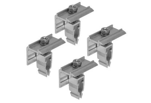 avoltik Solarmodul-Halterung Endklemme Mittelklemme silber o. schwarz 2x o. 4x PV Halterungen, (Endklemme Mittelklemme silber o. schwarz 2x o. 4x PV Halterungen, 4-tlg., Endklemme Mittelklemme silber o. schwarz 2x o. 4x PV Halterungen, Material: Aluminium / robust, witterungsbeständig, rostbeständig)