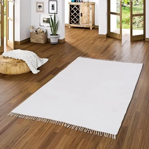 Pergamon Baumwolle Natur Teppich Jolly Cotton Weiss in weiß von Pergamon