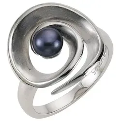 Produktbild Zeeme Pearls Ring Silber 925 mit schwarzer Perle