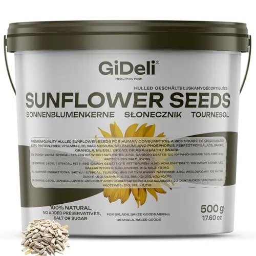 GiDeli Sonnenblumenkerne geschält 500 g im Eimer