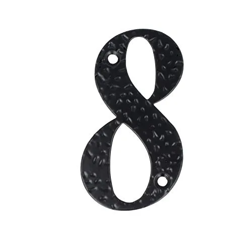 Schwarz Beschichtete Hausnummern 0-9 Buchstaben A-h Hausziffern Zimmertürnummern Landhausstil 8
