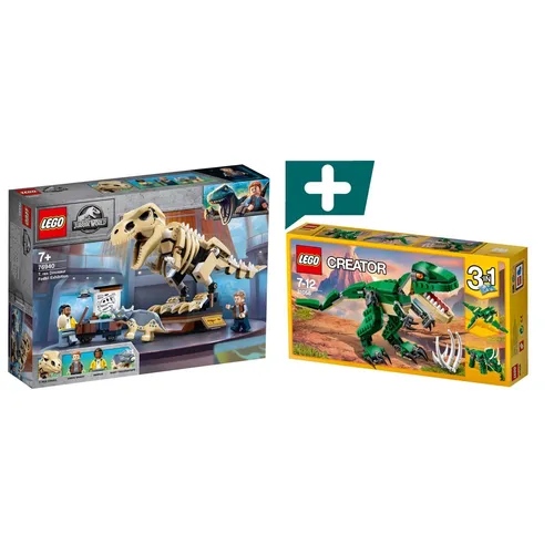 LEGO Creator Dinosaurier 31058 + LEGO Jurassic World T-Rex Skelett 76940