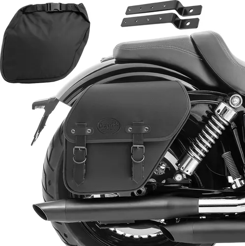 Satteltasche + Halter für Indian Chief Dark Horse Fargo rechts