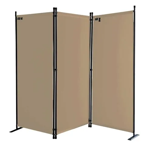 QUICK STAR Paravent 3-teilig 170 x 165 cm - Gartensichtschutz, flexibler und mobiler Sichtschutz für drinnen und draußen, blickdicht, wetterfest und einfach aufzubauen.