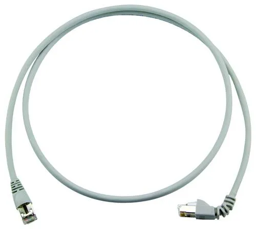 Telegärtner 100008040 RJ45 Patchkabel CAT 6a S/FTP 0.5m Grau Flammwidrig, mit Knickschutztülle 1St.