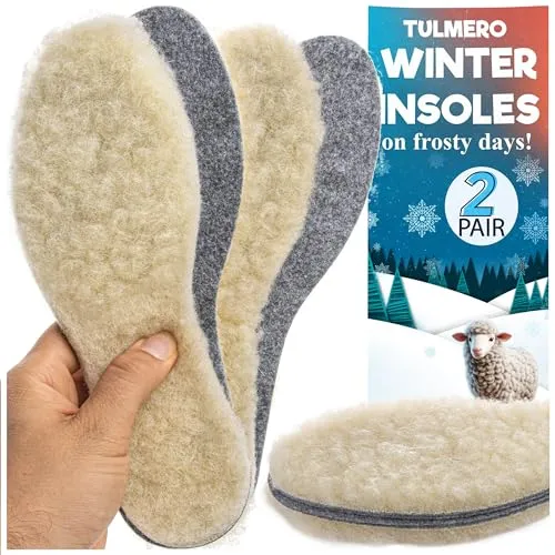Paare Warme Schuheinlagen für mollig warme Füße, 2 Paare Dicke Wollsohlen aus Filz und Wolle, Wärmeeinlagen Schuhe, Wärmesohlen für Schuhe, Filzsohlen, Winter Sohlen Damen Herren und Kinder Größe 38 2