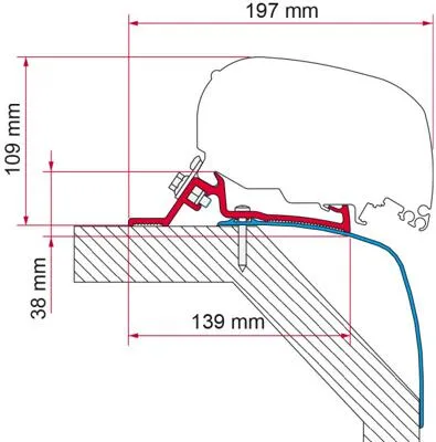 Produktbild Fiamma F65/F80 Adapter für Laika Rexosline / Kreos 2009