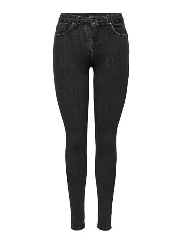 ONLY Female Skinny Jeans ONLPOWER - Mittlere Taille & Skinny Fit - Stylische Skinny Jeans mit mittlerer Taille, gefertigt aus 77% Baumwolle und 15% recycelter Baumwolle für nachhaltigen Tragekomfort.