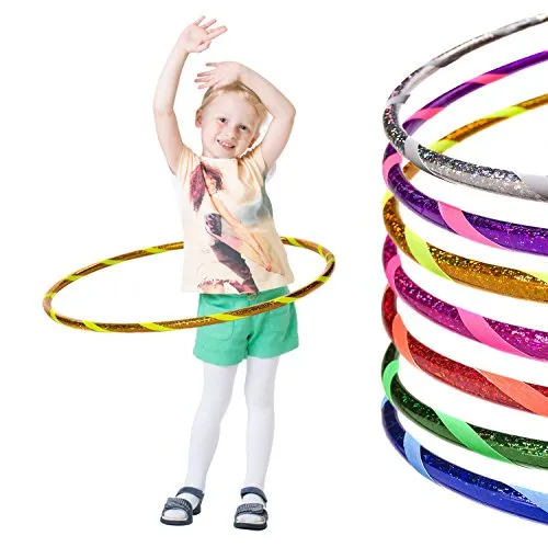 Produktbild Glamour Kinder Hula Hoop Reifen Ø60cm, Gelb-Gelb