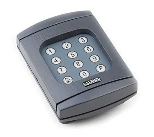 Berner Funk-Codetaster BHS591 - Beleuchteter 4-Kanal Taster für Garagentorantriebe - Tore-Zubehör: Wetterfester Funk-Codetaster mit beleuchtetem Design, ideal für Innen- und Außenbereich, Frequenz 868 MHz, IP65 für optimalen Schutz.