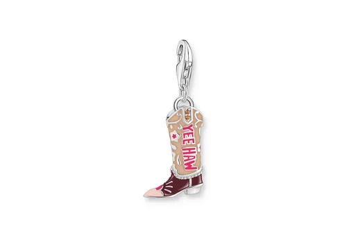 THOMAS SABO Cowboy-Stiefel Charm-Einhänger mit Zirkonia in silber von THOMAS SABO
