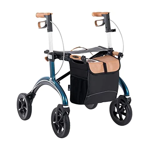 Saljol Carbon Rollator – Ultraleicht und Faltbar - Rollator, nur 5,6 kg leicht, ideal für wendige Bewegungen. Faltbar und mit bequemer Sitzfläche für Ruhepausen, perfekt für unterwegs.