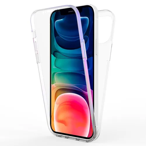Für iPhone 13 - Klare 360° Handy Hülle Komplett Schutz Full Cover Hard Case Etui