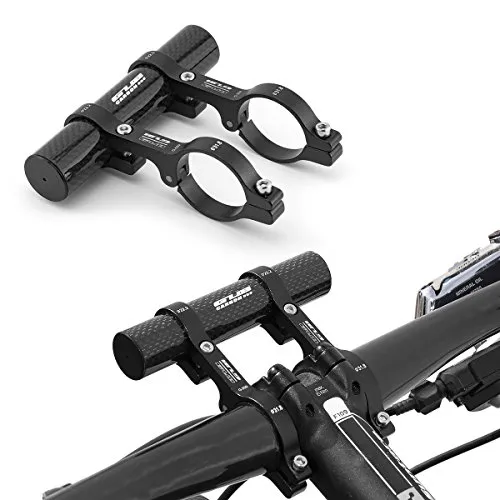 GUB Fahrradlenker-Erweiterung Befestigungsadapter für Scheinweifer, Computer, Navi usw. Schwarz