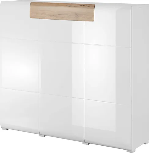 Hohe Kommode COLORADO in Weiß mit Schublade in weiß von VENETI