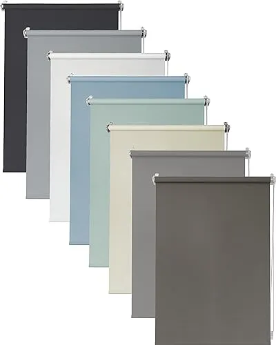 Deco4Me Seitenzugrollo (100 x 160 cm, Braun) - Blickdicht & lichtdurchlässig - werkzeugfreie Montage ohne Bohren - Jalousien & Rollos für Fenster - Tageslichtrollo, Klemmrollo (Stoffbreite 96 cm)