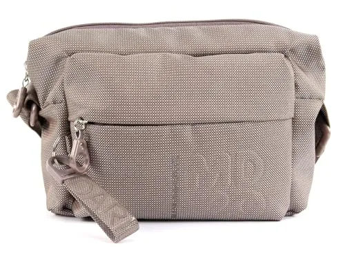 MANDARINA DUCK MD20 Small Zip Crossover Tasche - Umhängetasche für Damen in Taupe Beige, verstellbar und mit praktischem Reißverschluss – ideal für Freizeit und Alltag.