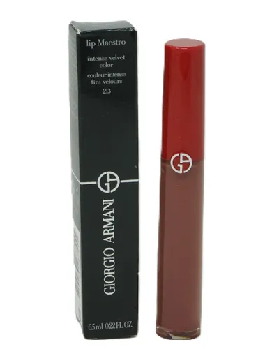 Armani Lip Maestro Liquid Lipstick 213 Silenzio - Lippenstifte für Damen, langanhaltend und farbintensiv, verschmilzt perfekt mit den Lippen für ein natürliches Finish ohne Trockenheit.