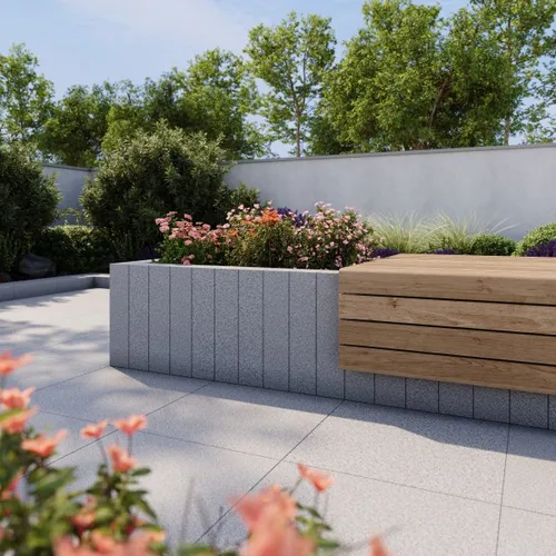 Palisade Granit 10 x 10 x 50 cm grau  Palisade