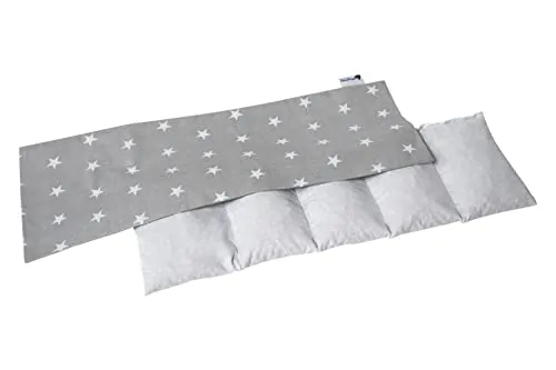 Medi Partners Kirschkernkissen Mikrowelle 60x20cm Körnerkissen groß Wärmekissen 800g 100% Baumwolle 5 kammern abnehmbarer Bezug