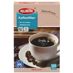 RUBIN Kaffeefilter naturbraun »Größe 4« 120 Stück braun in braun von RUBIN