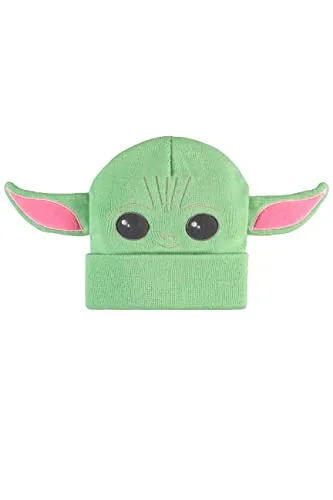 The Mandalorean - Grogu Turn-up Kids Beanie - Hüte & Mützen, coole Wollmütze mit Grogu-Design, perfekt für kleine Star Wars-Fans und ideal für kalte Tage.