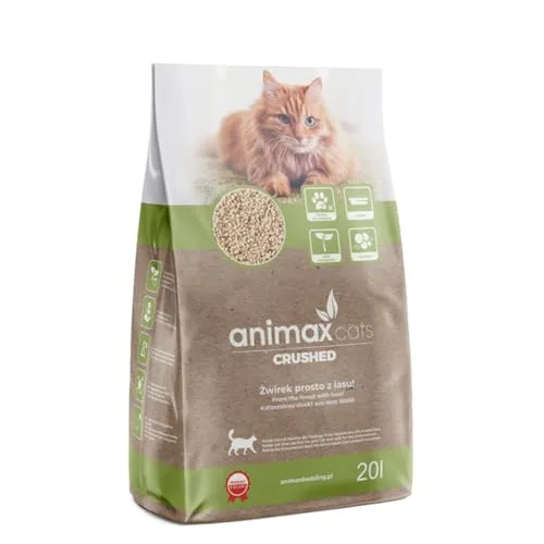 Animax Katzenstreu klumpend 20L - Ökologische Katzenstreu mit hoher Saugfähigkeit, staubfrei und mit angenehmem Duft. Ideal für eine saubere und frische Umgebung für Ihre Katze.