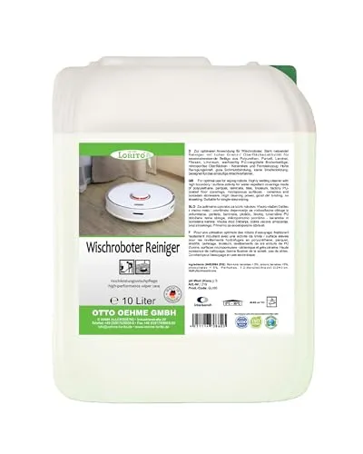 Lorito Wischroboter Reinigungsmittel 10L - Universalreiniger für alle Wischroboter, Bodenreiniger für Fliesen, PVC, Vinyl, Gummi und Linoleum auf Hochglanz