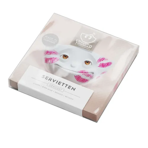 Fiftyeight Products TV Tassen Servietten Lunch 'Geküsst' 33x33 cm 20 Stück TV Tassen T042103