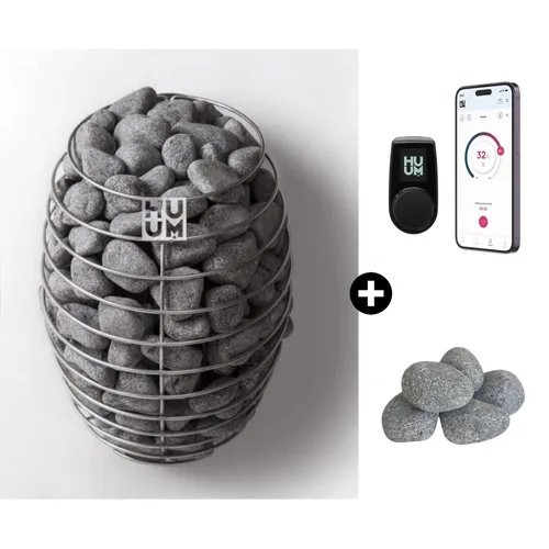 HUUM Drop 9 Saunaofen mit UKU WiFi Steuerung und 60 kg Saunasteinen - Der HUUM Drop 9 Saunaofen bietet moderne WiFi-Steuerung und hochwertige Saunasteine für ein optimales Saunaerlebnis. Ideal für entspannende Momente.