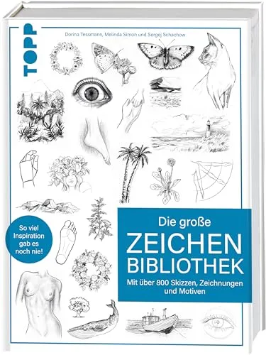 Die große Zeichenbibliothek: Über 800 inspirierende Skizzen und Zeichnungen - Figurenzeichnung mit über 800 einzigartigen Motiven für kreative Inspiration und künstlerisches Wachstum.
