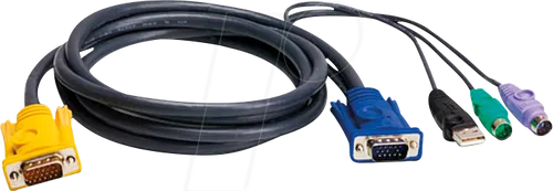 ATEN 2L-5302UP - KVM Kabel, VGA, PS/2, USB, 1,8 m