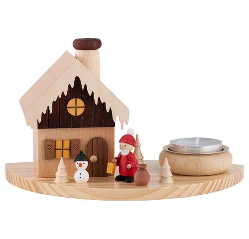 Ullrich Kunsthandwerk Räuchermännchen Rauchhaus Weihnachtsmann (10,5cm)