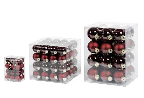 Glas-Kugel d.rot ø2,5cm 24st.