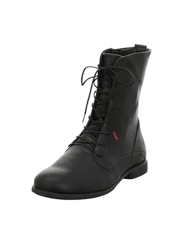Think! Damen AGRAT Stiefelette Schwarz 0010, 41 EU - Wanderschuhe mit chromfrei gegerbtem Oberleder und warmer Schurwolle, ausgestattet mit einer austauschbaren Innensohle für zusätzlichen Komfort und einer dämpfenden Gummisohle.