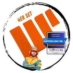 4er Set Profi Fällkeil von TronicXL - Zubehör für Gartengeräte - Hochwertige, rutschfeste Fällkeile für sicheres Arbeiten im Forst, ideal für Baumfällungen und Brennholzgewinnung.