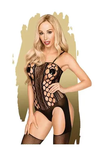 PENTHOUSE Bomb Squad Bodystocking Sexy Dessous Netz Spitze black S M L