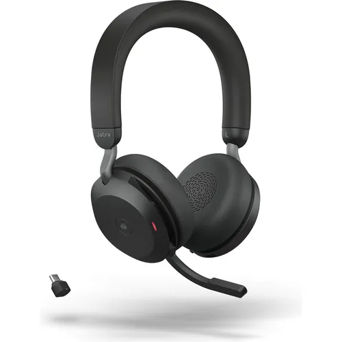 Jabra Evolve2 75 - Wireless PC Headset mit 8-Mikrofon-Technologie, aktive Geräuschunterdrückung und bis zu 36 Stunden Akkulaufzeit für konzentriertes Arbeiten