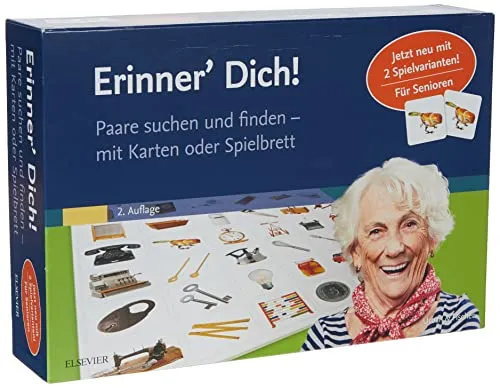 Elsevier GmbH Erinner' Dich! - Gesellschaftsspiel - Gesellschaftsspiel mit 8 Seiten, ideal für Altenpflege und Ergotherapie. Fördert Gedächtnis und Interaktion in Deutsch.