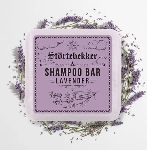 Störtebekker® Premium Shampoo Bar Lavendel - Festes Shampoo Herren & Damen - 3in1 Duschseife Männer für Haare, Kopfhaut & Bart - Feuchtigkeitsshampoo - vegan, handgefertigt - 100g
