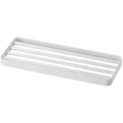 Yamazaki Seifenschale - Elegantes Design für Ihr Bad - Sonstige Badaccessoires - Hochwertige Metall-Seifenschale in Weiß mit Anti-Rutsch-Füßen für Stabilität und modernes Badezimmerdesign.