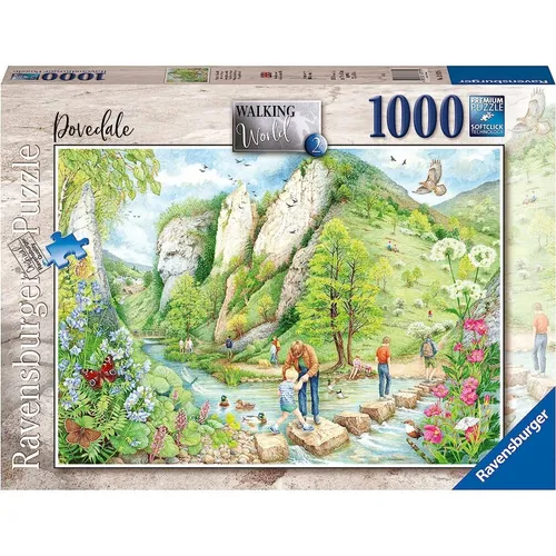 Ravensburger Puzzle Spaziergänge Nr.2: Dovedale 1000 Teile - Puzzle für Erwachsene, fördert die Konzentration und Entspannung mit wunderschönem Dovedale-Motiv.