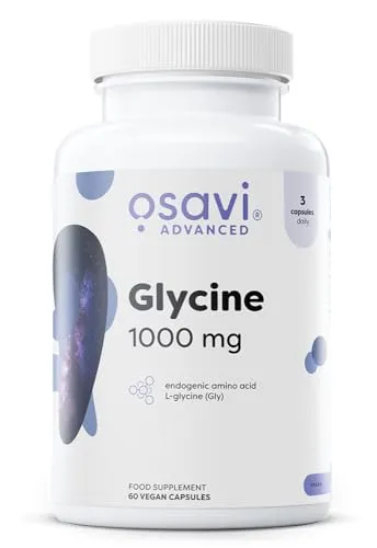 Osavi - Glycin | 1000 mg reine Aminosäure pro Kapsel - Für Regeneration, Kollagenbildung & muskuläre Balance | 1000 mg - 60 Kapseln