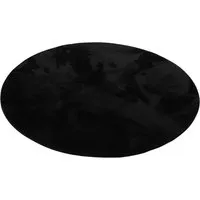 Pergamon Luxus Super Soft Fellteppich Pearl Rund Schwarz 120x120cm - Der ultraweiche Kunstfellteppich Pearl aus hochwertigem Polyester verleiht Ihrem Wohnraum eine gemütliche Atmosphäre. Ideal für Wohnzimmer und Schlafzimmer, sorgt er für ein stilvolles Ambiente und ist schadstoffgeprüft.